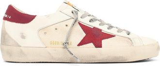 Golden Goose Beige Super Star Leather-Blend Sneakers