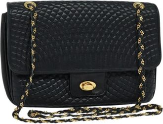Bally Tweedehands leren schoudertassen - Dames - Vintage Schoudertas - Zwart - ONE Size - Leer - Vintage