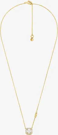 Michael Kors Precious Metal-Plated Sterling Silver Pav&eacute; Necklace