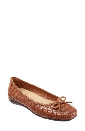 Trotters Gillian Flat in Luggage Leather at Nordstrom, Size 10.5