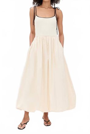 Line & Dot Jules Maxi Dress In Beige