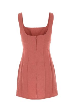 Le Kasha Linen Mini Dress - Pink