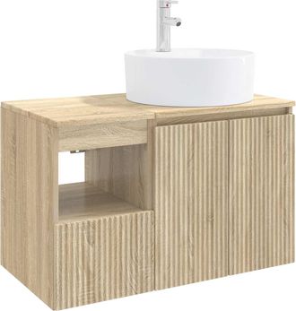 vidaXL Juego De Muebles De Ba&ntilde;o 2 Uds. Roble Sonoma Vidaxl