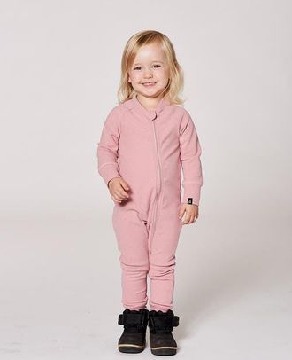 Deux par Deux Girl One-Piece Thermal Underwear in Dusty Pink at Nordstrom, Size 10