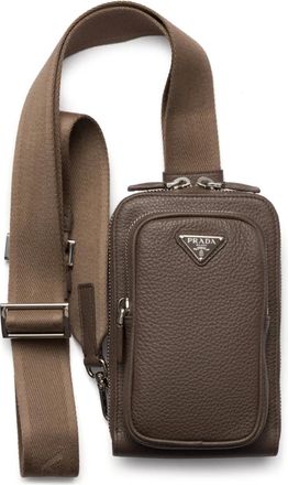 Prada Custodia per smartphone in pelle - Grigio