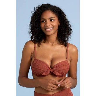 Beachwaver Co. voorgevormde beugel bikinitop met textuur brique