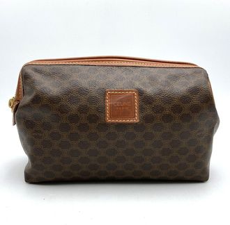 Celine Brown Pvc Pouch (Pre-Owned)