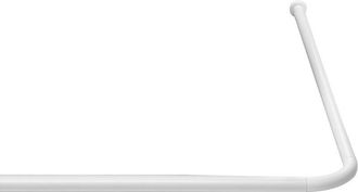 Ridder 159501 - Bastone angolare Universale in Alluminio, Diametro: 21 mm, Colore: Bianco