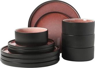 Gibson Home Redrock Canyon 12-Piece New Bone China Plates and Bowls Dinnerware Set at Nordstrom