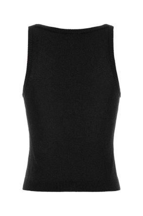 Missoni Womens Black Viscose Tank Top Vi Me Maglieria Sweater