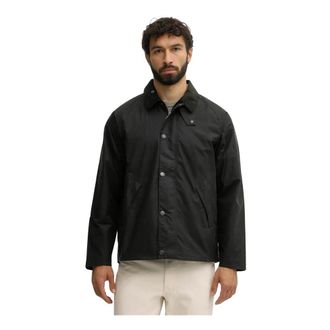 Barbour Tracker Waxed Jacket - Heren - Zomerjassen - Groen - L - Katoen - Jassen
