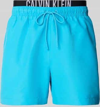 Calvin Klein Underwear Badehose mit Label-Print in Tuerkis, Größe XXL