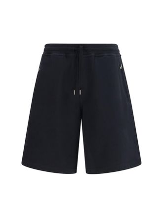 Brunello Cucinelli Mens Jogging Shorts Cotton Black Bermuda