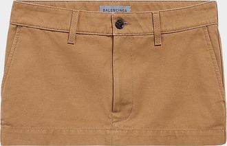Balenciaga Cotton Canvas Mini Skirt