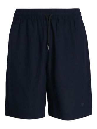 Emporio Armani Shorts met logopatch - Blauw