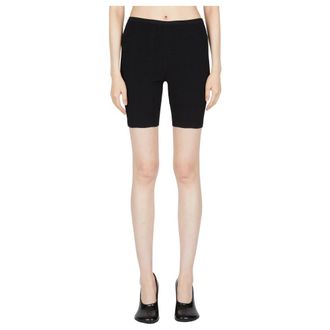 Paco Rabanne Logo Geborduurde Fietsbroek - Dames - Fietskleding - Zwart - M - Polyester - Fitness