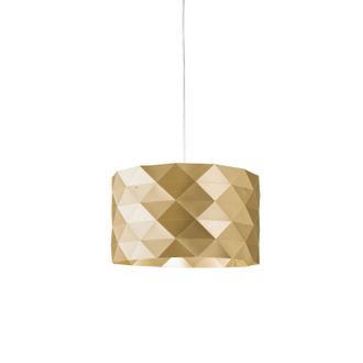 Linea Zero Sospensione Moderna 5 Luci Prisma In Polilux Oro Made In Italy