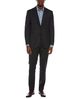 Canali 2Pc Wool Suit With Flat Front Pant