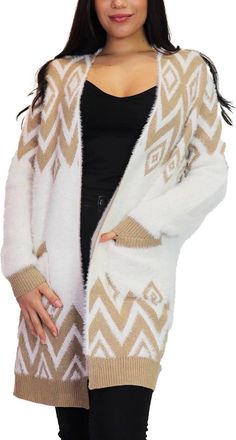 Papillon Global Knit Cardigan In Beige