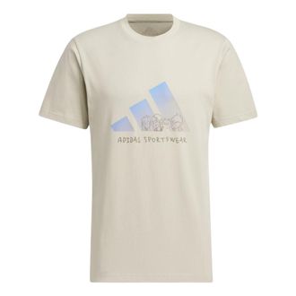 adidas Graphic T-Shirt Asia Sizing White Blue JP4585