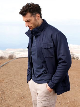 Catamaran Langjacke CATAMARAN, Herren, Gr. 48, blau (marine), 100% Baumwolle, Wattierung:100% Polyester, &Auml;rmelfutter:100% Polyester, unifarben, Jacken Langjacke