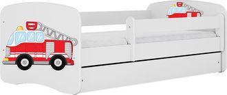 Les Tendances Cama 80x160 Somier Y Caj&oacute;n Incluidos Kocot Kids Babydream Bombero Blanco
