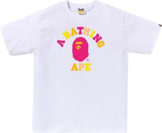 A Bathing Ape Colors College T-Shirt White 1L30-110-019-WHT