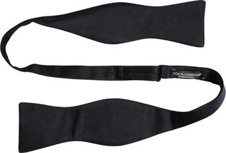 Dolce & Gabbana Silk Self-Tie Bow Tie - Black