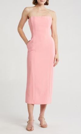 A.L.C. Elizabeth Strapless Midi Dress in Victoria Pink at Nordstrom Rack, Size 8