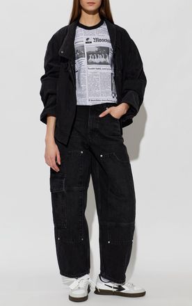 Moschino T-shirt With Print, Womens, Grey