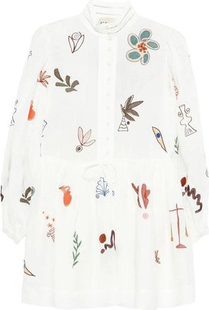Alemais Mina Embroidered Mini Dress