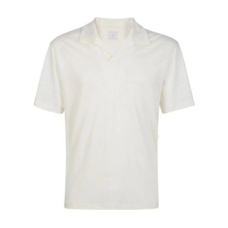 Eleventy Bowling Collar Polo - male - Eleventy - Polo Shirts - White - 2XL - Tops