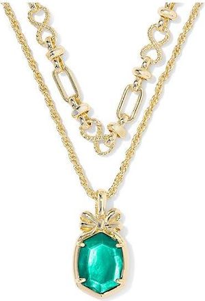 Kendra Scott Daphne Bow Strand Womens Necklace Womens Necklace Gold Pine Illusion, Brass
