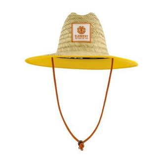 Element Woven Seagrass Lifeguard Hat with Solid Under Brim & Chin Cord in Orange at Nordstrom