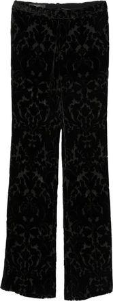 Gucci GG Damask-pattern Velvet Trousers