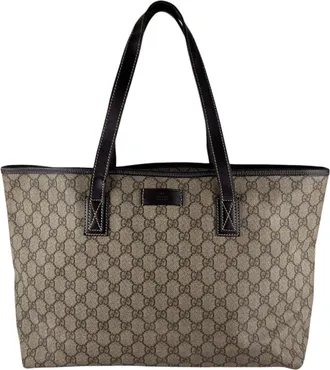 Gucci Brown Gg Supreme Canvas Tote Bag (Pre-Owned)