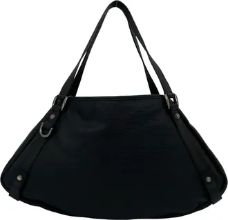 Gucci Black Leather Handbag Shoulder Bag Tote Bag (Pre-Owned)