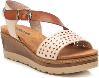 Xti Womens Refresh Wedge Sandals In Ice Beige