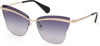 Max & Co. MO0103 32B Womens Sunglasses Gold Size 60