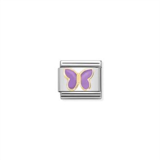 Nomination Unisex Animals Links Bracelet In Lilac Butterfly