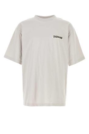 Balenciaga Chalk Cotton T Shirt