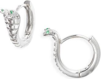 CHILD OF WILD Odisha Cobra Huggie Hoop Earrings in Silver at Nordstrom