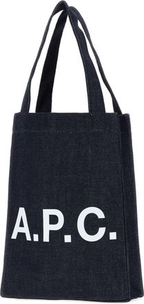 A.P.C. Unisex Lou Tote Navy Cotton