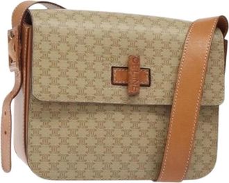 Celine Pre-owned Cross Body Bags, female, Beige, Size: ONE SIZE Pre-owned Vintage Canvas Cross Body Bag