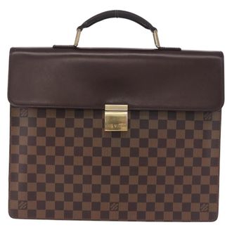 Louis Vuitton Altona Damier Brown Canvas Briefcase Bag (Pre-Owned)