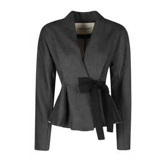 Alberta Ferretti Getailleerd stretch viscose jasje - Dames - Jassen - Grijs - Maat: S Leer