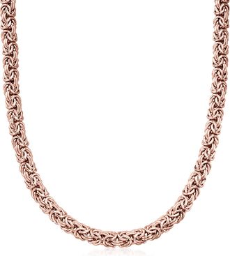 Ross-Simons 18kt Rose Gold Over Sterling Byzantine Necklace