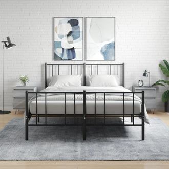 vidaXL Vidaxl - Mesita De Noche 2 Uds Madera Ingenier&iacute;a Gris Sonoma 40x35x50 Cm