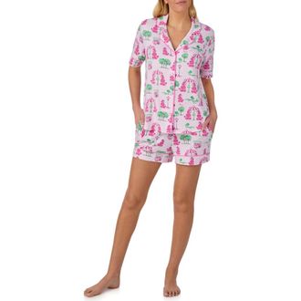 Room Service PJs Piped Print Short Pajamas in Blush at Nordstrom, Size X-Large
