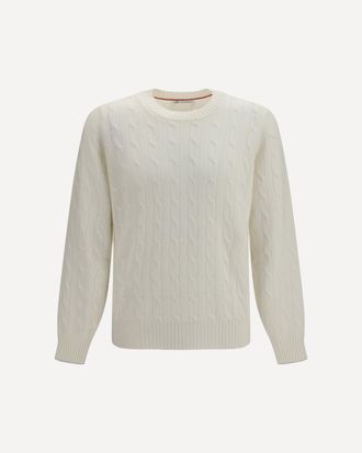 Brunello Cucinelli Cable-knit cashmere Sweater Male 52